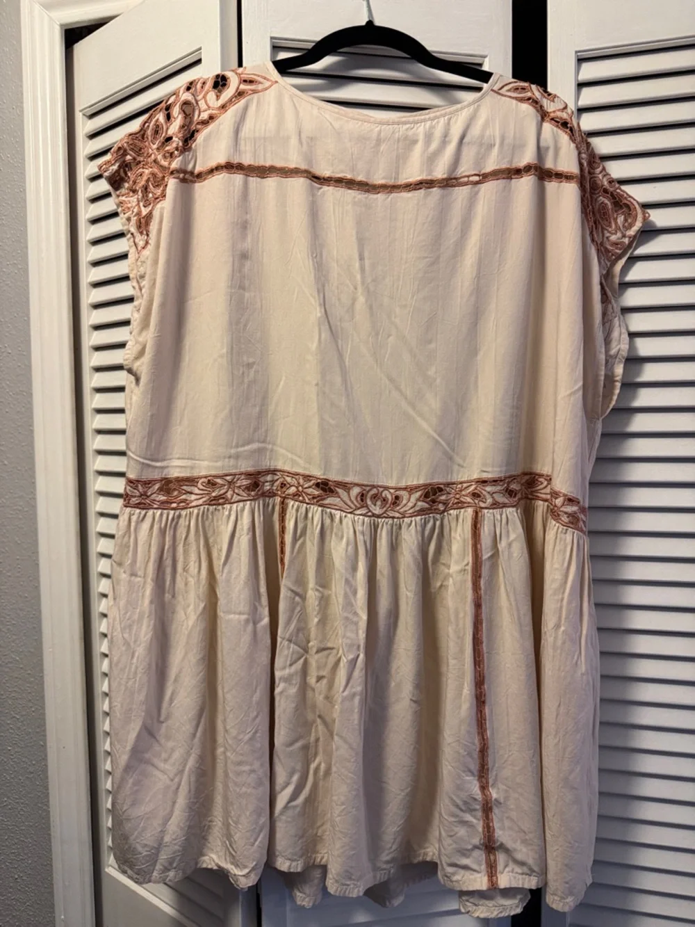 Free People Cream Crochet-Back Boho Dress - Picture 4 of 9
